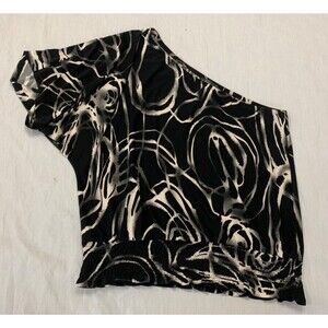 RAMPAGE WOMENS ONE SHOULDER BLOUSE SHIRT SIZE M